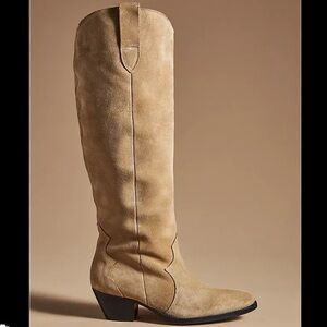 Anthropologie Tan Heeled Boots